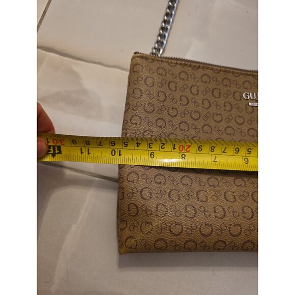 Guess Los Angeles Brown 10 x 7 Handbag Tote 23" Leather Strap - Picture 7 of 16